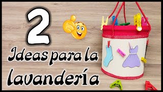 VEAN ESTAS 2 IDEAS ÚTILES ! PARA ORGANIZAR TU LAVANDERÍA - Manualidades con baldes plásticos