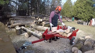 #225 The Split-Fire 3255 Log Splitter. One Serious Wood Splitter! outdoor channel.