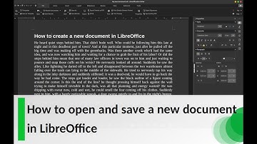 How to create a new document in LibreOffice