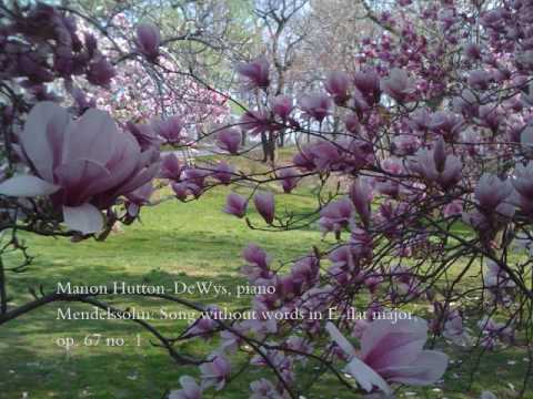 Manon Hutton-DeWys plays Mendelssohn's Song without words in E-flat major, op. 67 no. 1