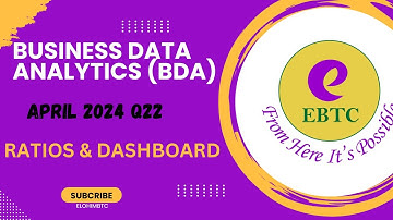 BUSINESS DATA ANALYTICS(BDA)|| APRIL 2024 Q22 || RATIOS AND DASHBOARD