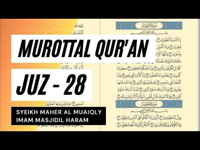 Murottal Quran Juz 28 - Syaikh Maher Al Muaiqly class=