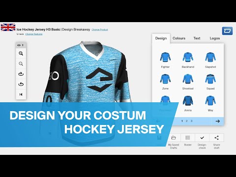 Ice hockey jersey: design your costum hockey sweater with the owayo 3D Configurator | UK
