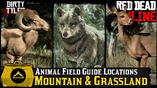 Red Dead Online:All Mountain & Grassland Habitat Animal Locations (Animal Field Guide)