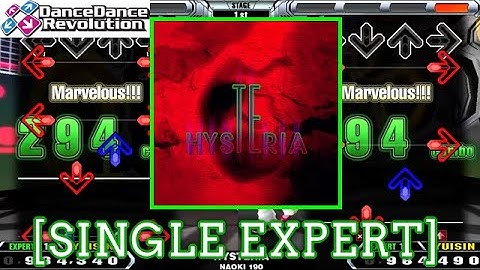 【DDR 4th】 HYSTERIA / NAOKI 190 [SINGLE EXPERT] 譜面確認 Play