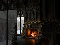 Cozy Winter Night at the Gothic Fireplace 🏰🔥❄️ #relaxing #burningfireplace