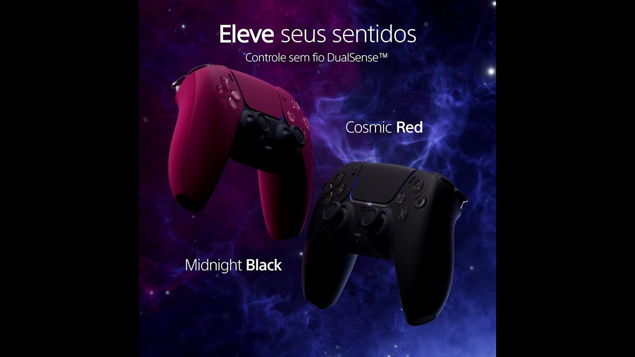 Controle PS5 Dualsense Midnight Black, Gatilhos Adaptáveis