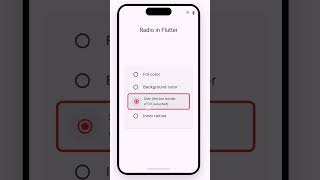 Flutter Radio button #coding #flutter