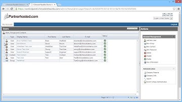 Deleting a User Account using the Chinook Communications Control Panel