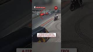 Ferrari Loses Control, Crashes Into Multiple Vehicles