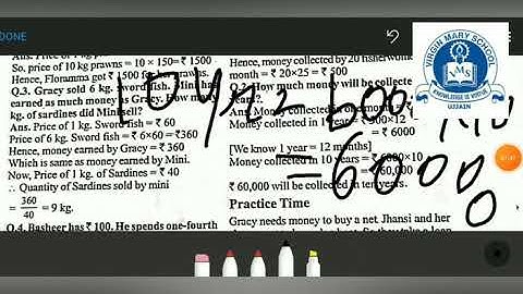 Class 5 Maths Chapter 1 The Fish Tale Part II