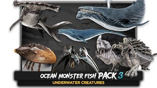 Ocean Monster Fish Pack 3  Low poly Fish  Predator  Underwater Creatures #38