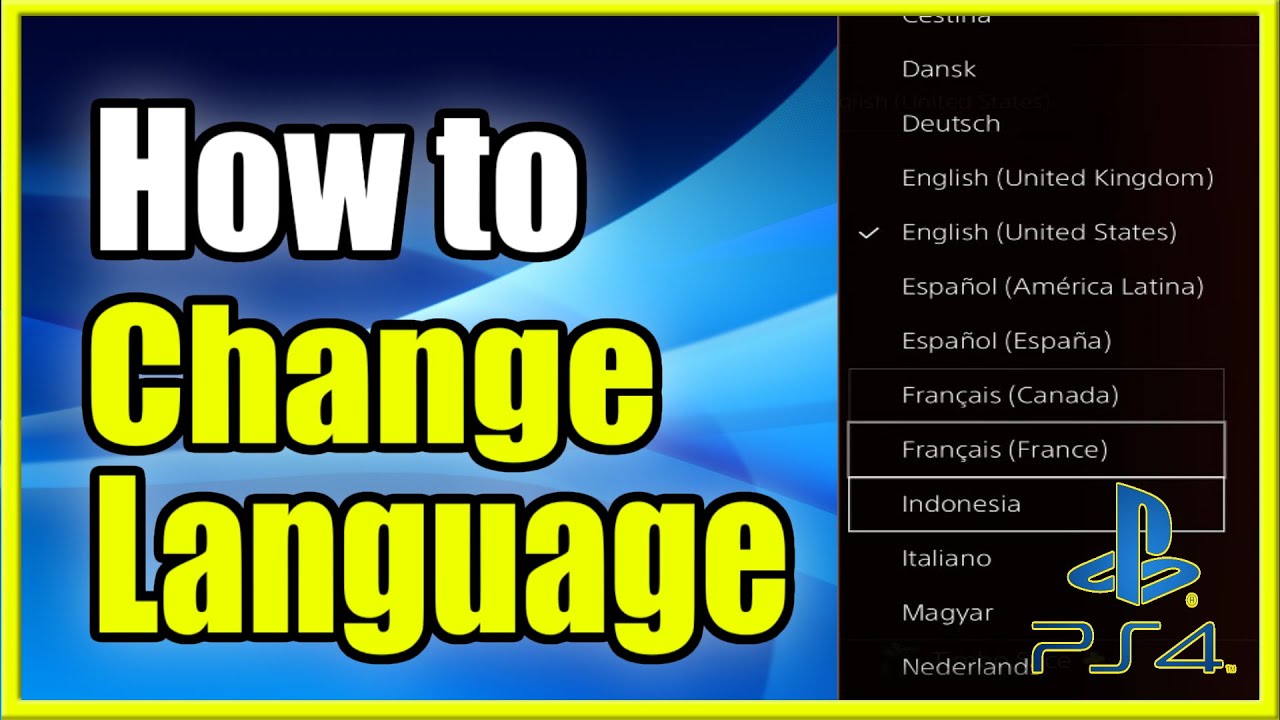 How to Change Language on PS4 Method!) YouTube