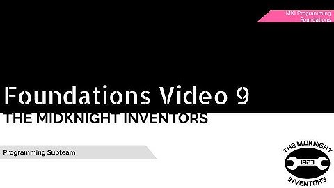 FRC Programming Foundations - Video 9