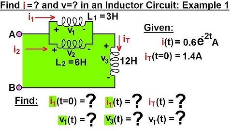 Electrical Engineering: Ch 7: Inductors (20 of 20) Find i=? and v=? in an Inductor Circuit: Ex.2