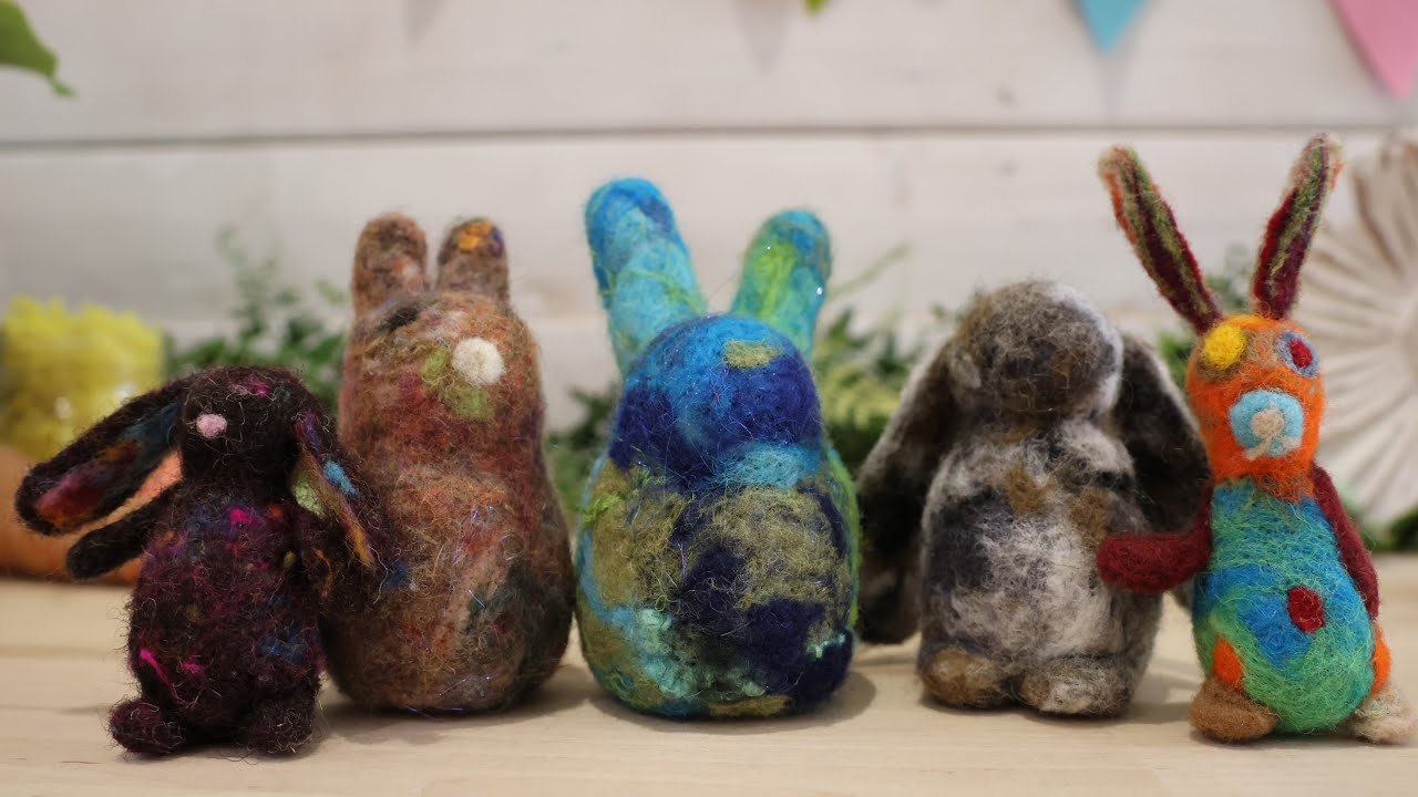 Beginner Needle Felting Dust Bunnies from Scraps | Free Tutorial