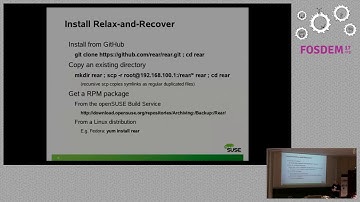 First steps with Relax-and-Recover (ReaR) Understand how ReaR works by running it yourself.