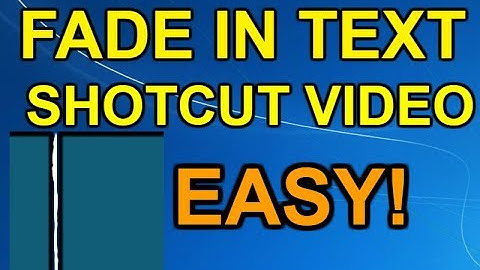 How to fade in and out text in shotcut video editor