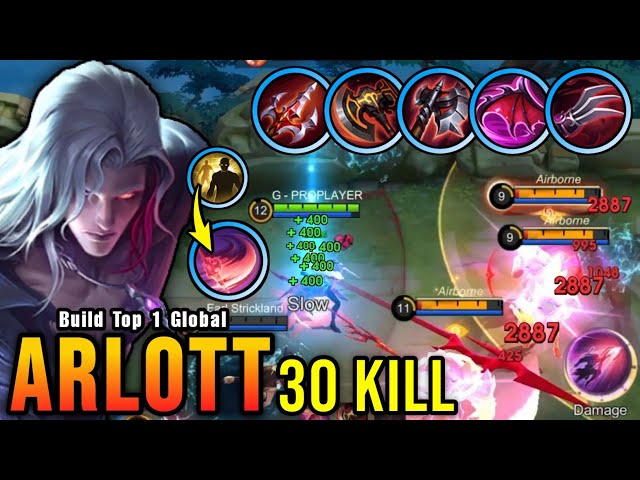 30 Kills + MANIAC!! Unli Lifesteal Build Arlott with Brutal DMG!! - Build Top 1 Global Arlott ~ MLBB class=