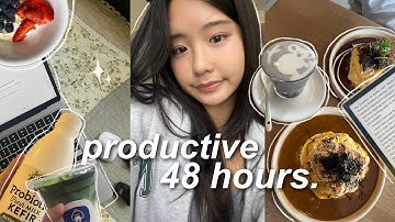 48 hours productive vlog ☁️ realistic work days & cafe dates, introvert homebody diaries