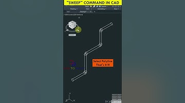 Sweep Command In AutoCAD | 3D Pipe in AutoCAD #shorts #autocad