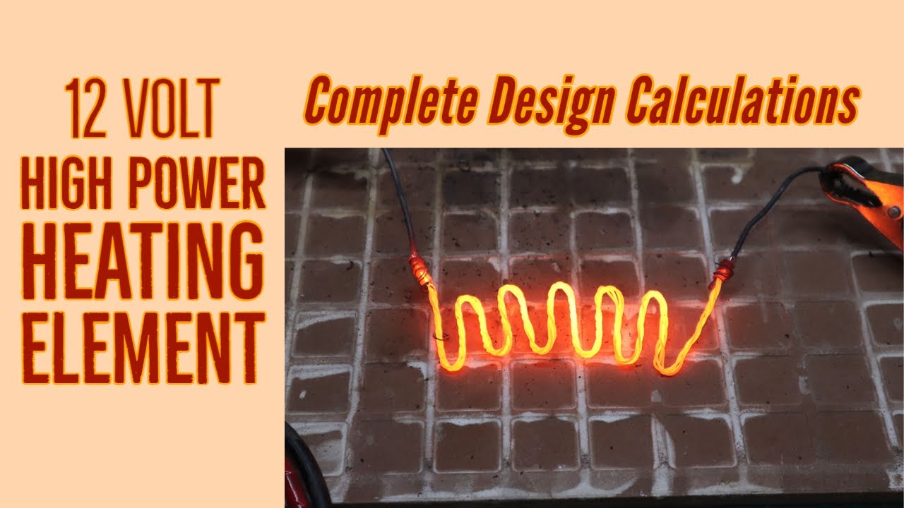 How to make 12 volt High Power Heating Element Nichrome Heater Wire DIY 12v DC Heater Wire