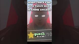 Where Is One Punch Man?! (2026 Anime Awards) #shorts