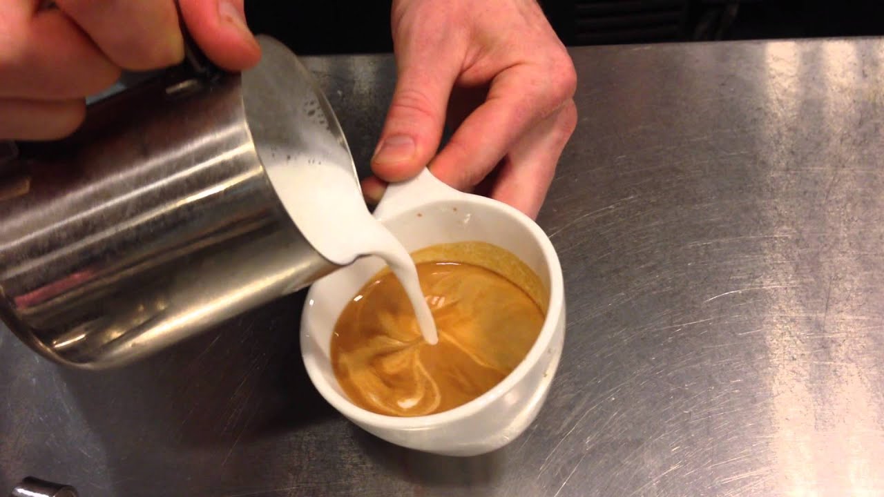 Latte art at Caffe Artigiano in Toronto