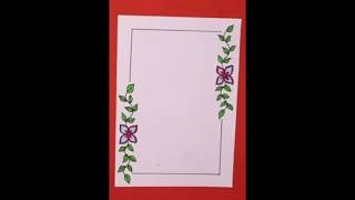 Easy front side #border #design making for school#projects