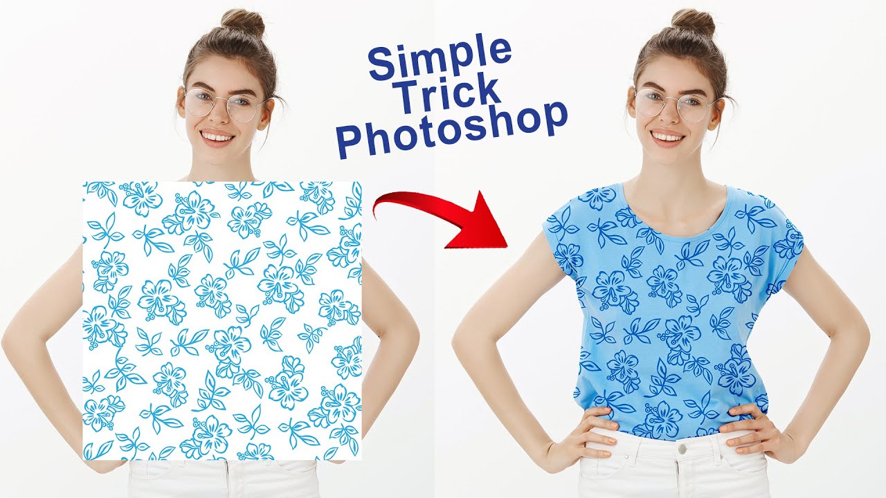 How to Place a Design on a T-Shirt in Photoshop | Simple Trick! - YouTube