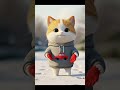 受け継がれる優しくて #チビ#ちび#猫の物語#感動#癒し#泣ける#冬#手袋#ai#cat#猫
