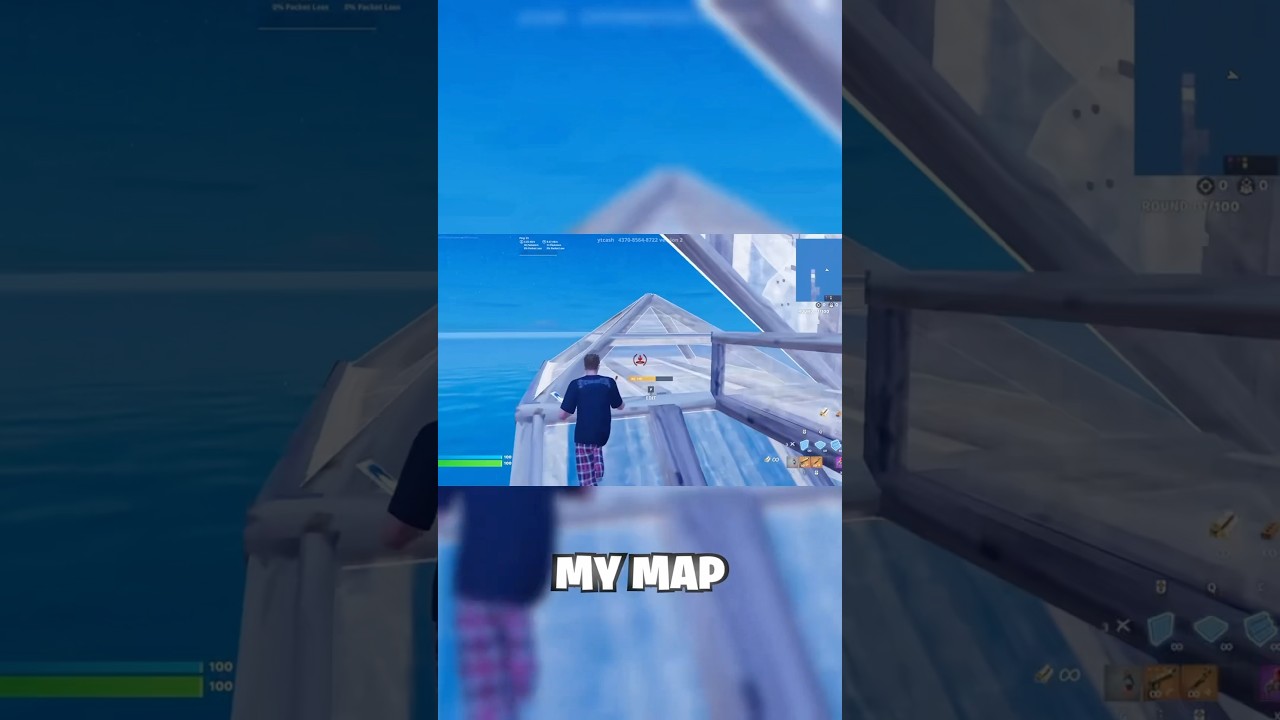 Play my 0 delay 1v1 map #fortniteshorts