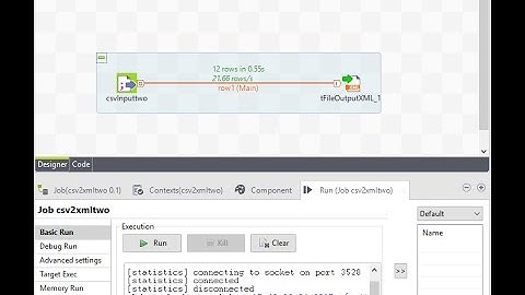 Talend Open Studio: Transform a simple CSV file into an XML format