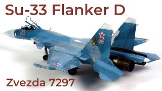 Su-33 Flanker D 1/72 scale model build, Zvezda 7297