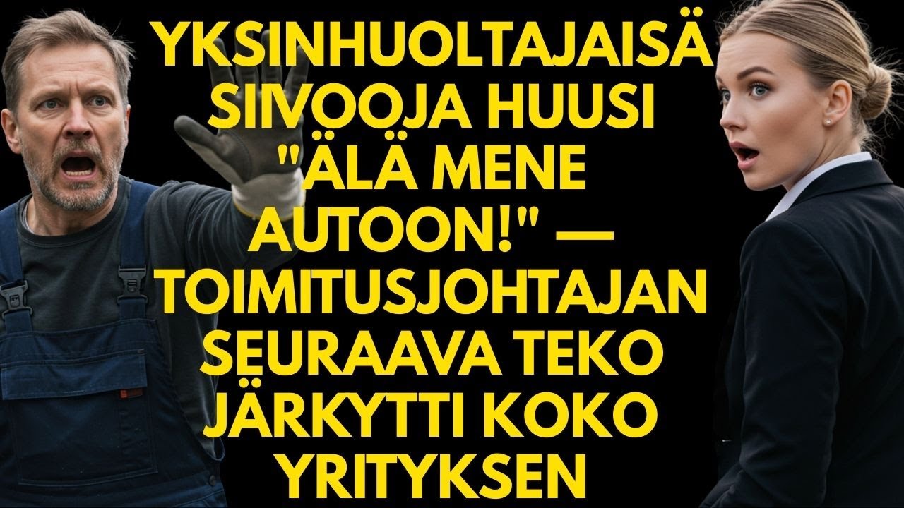 Yksinhuoltajaisä siivooja huusi "Älä mene autoon!" — Toimitusjohtajan teko järkytti koko yrityksen