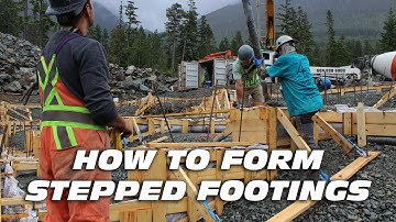 Forming stepped concrete footings efficiently
