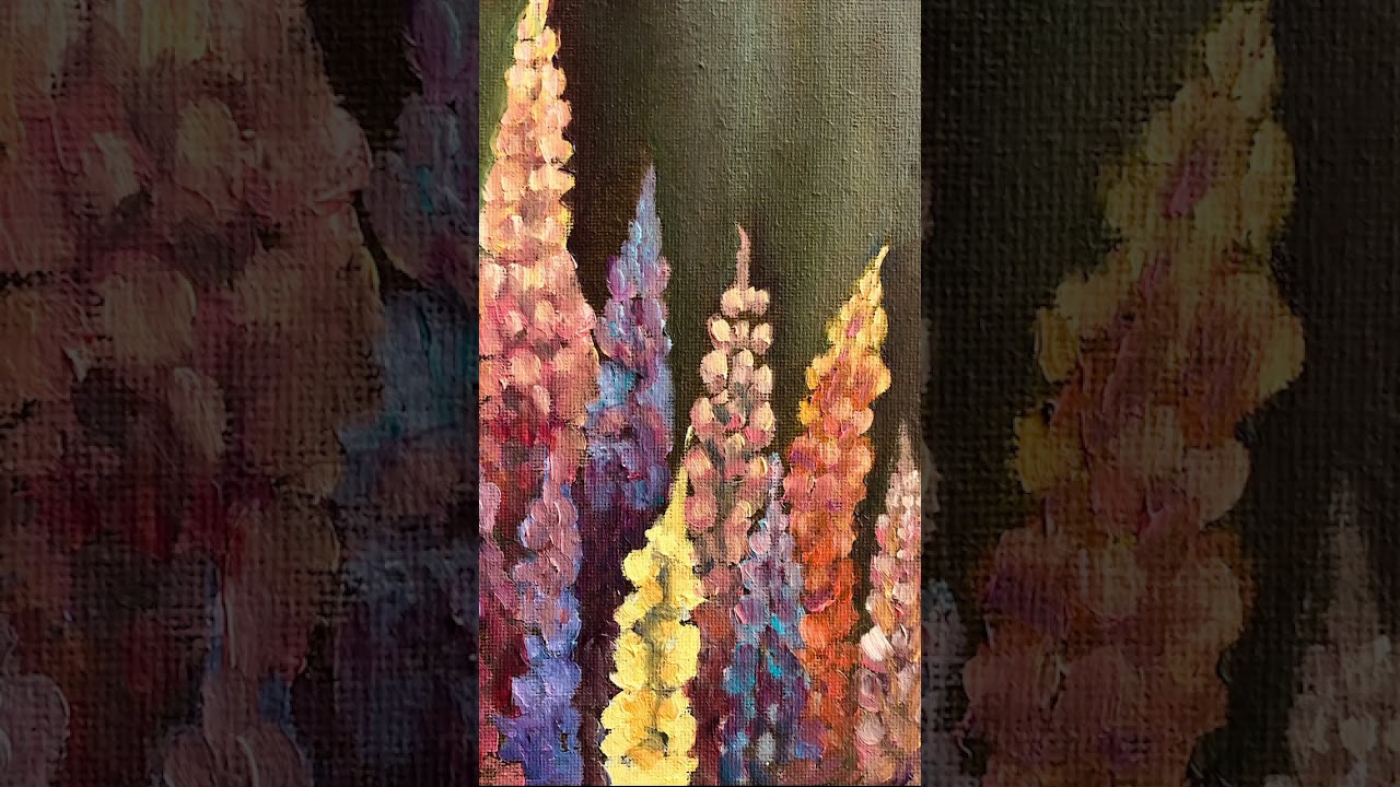 #lupins #smalloilpainting #art #painting