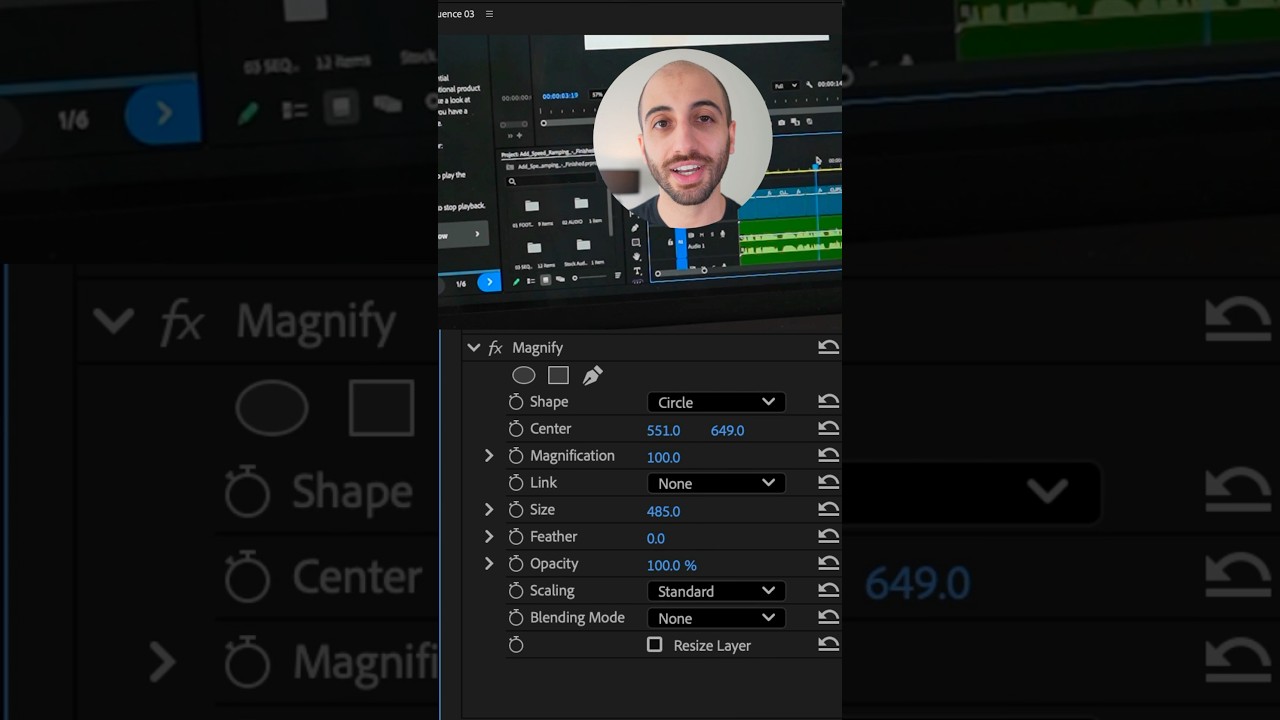 How to create circle talking head shot masks in adobe premiere pro