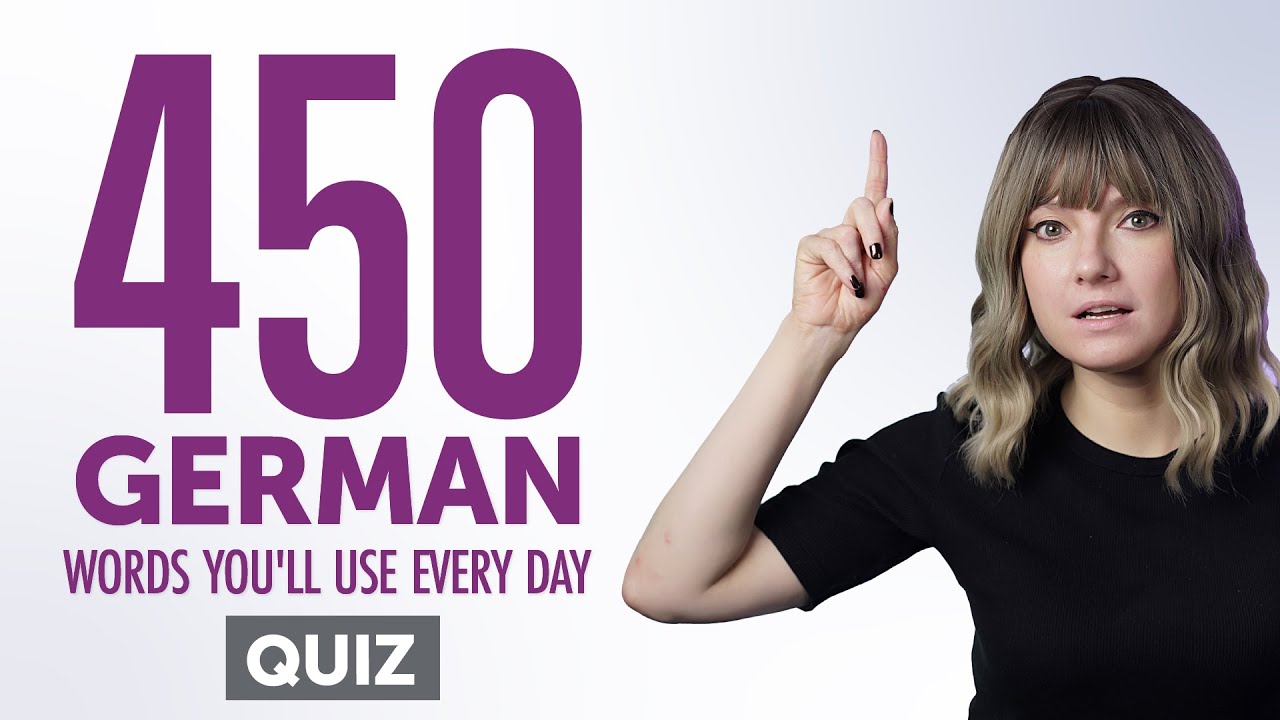 Quiz | 450 German Words You'll Use Every Day - Basic Vocabulary #85 ...