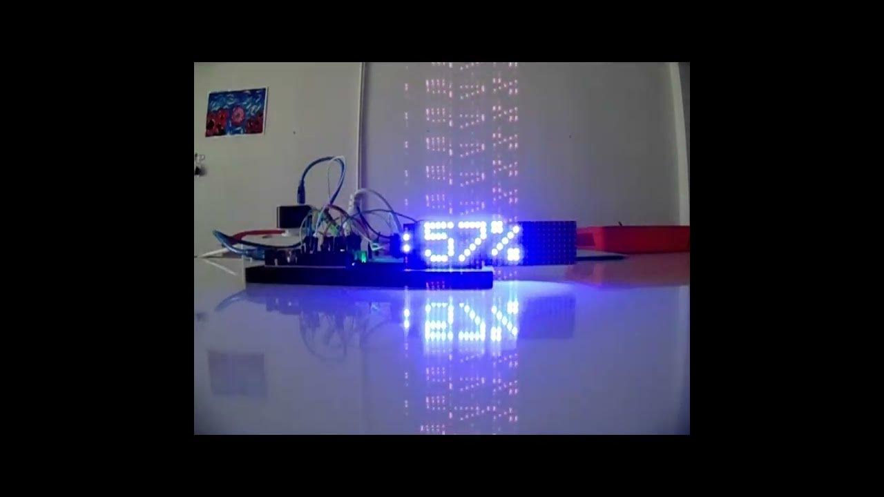 Arduino Scrolling Clock Weather Station in 2 Min - YouTube