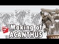 SketchUp making of - Acanthus Leaf in the Corinthian Column