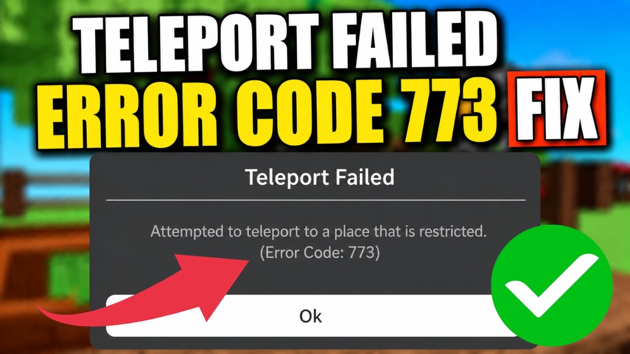 How To Fix Roblox Error Code 773 | Teleport Failed Error Fix - YouTube