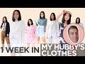 I Wore Only My Husband's Clothes (7 Day Style Challenge) | Camille Co