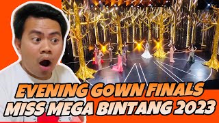 ATEBANG REACTION MISS MEGA BINTANG 2023 GRAND FINALS EVENING GOWN SEGMENT #missmegabintang2023