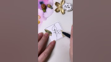 Zentangle Pattern Tangle #SNOWHEART 禪繞畫入門 禪繞圖樣 (N.2328) how to draw by Eva Wu #bijou #shorts