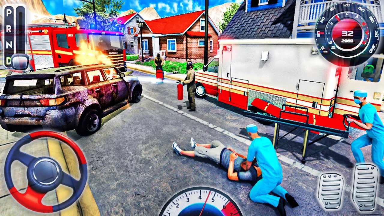 FireFighter Emergency Truck Simulator - 911 Ambulance Rescue Driving - Android GamePlay