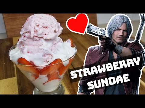 How to make an easy Strawberry Sundae | Foodie Friday | Devil May Cry