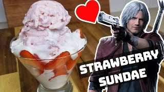 How to make an easy Strawberry Sundae | Foodie Friday | Devil May Cry