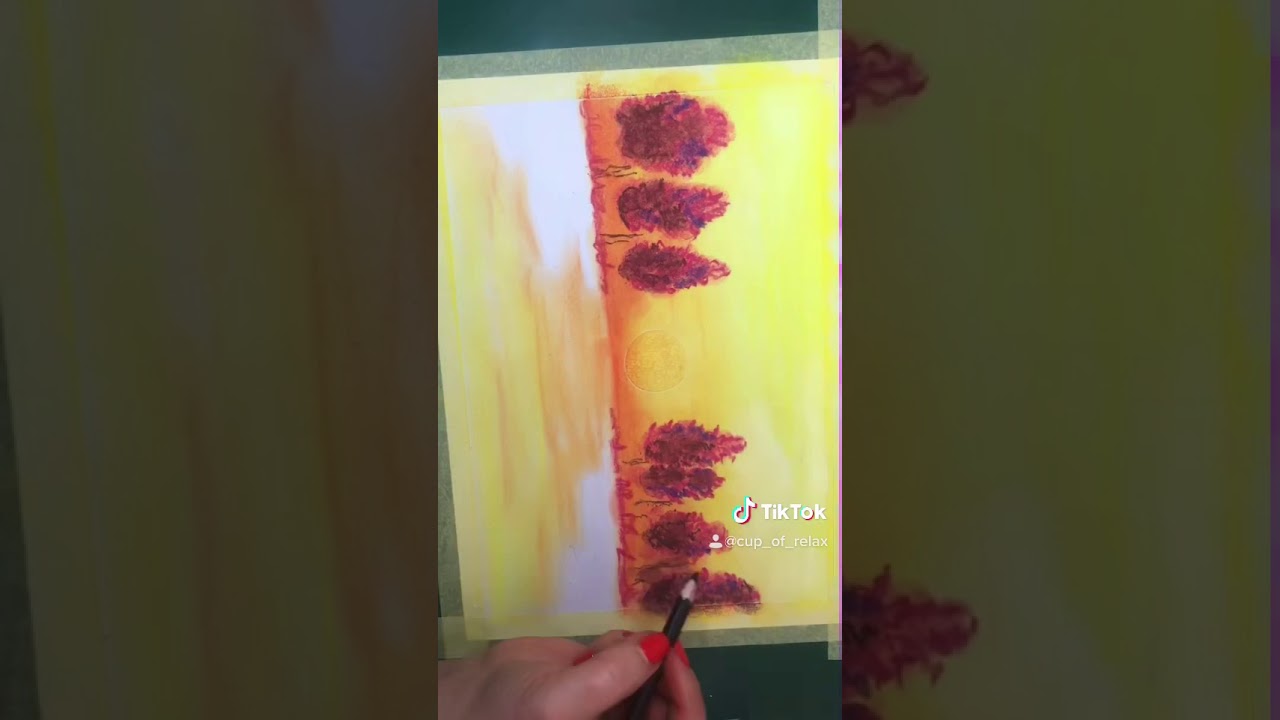 Drawing a sunshine scenery
