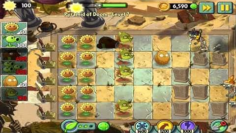 Plants vs Zombies 2 Ancient Egypt Pyramid Of Doom Level 7